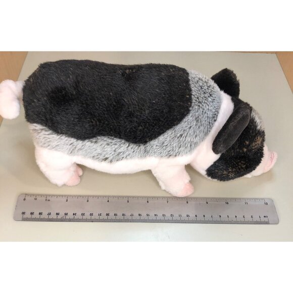 Ganz Webkinz Pig Black/White Pink Plush Stuffed Animal Toy Collectible 8" - Picture 9 of 10